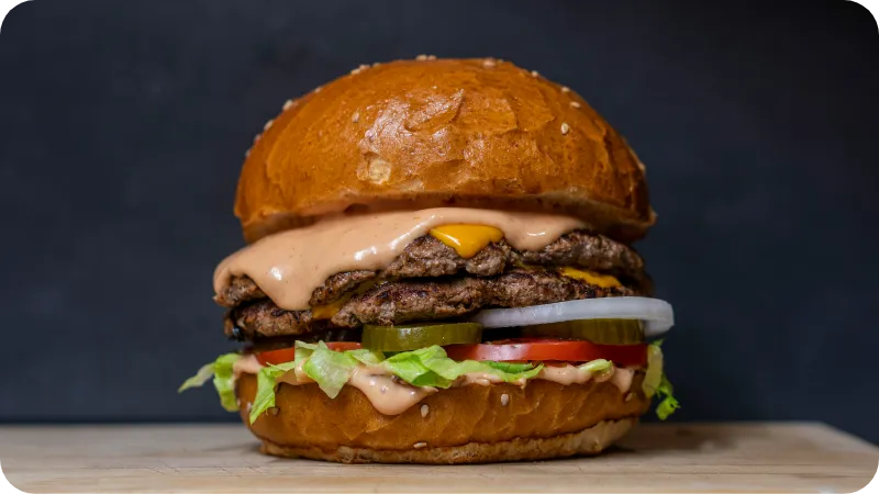 単品のリカレントバーガーの写真